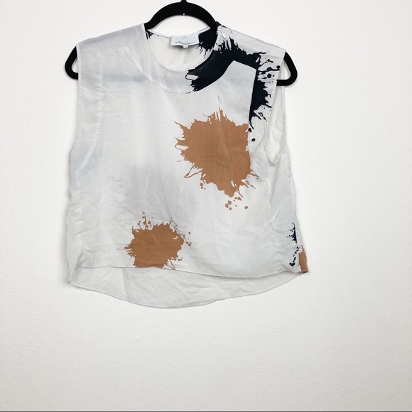 3.1 Phillip Lim Tops - 3.1 Phillip Lim silk cream paint splatter blouse